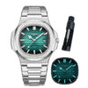 Silver/Green